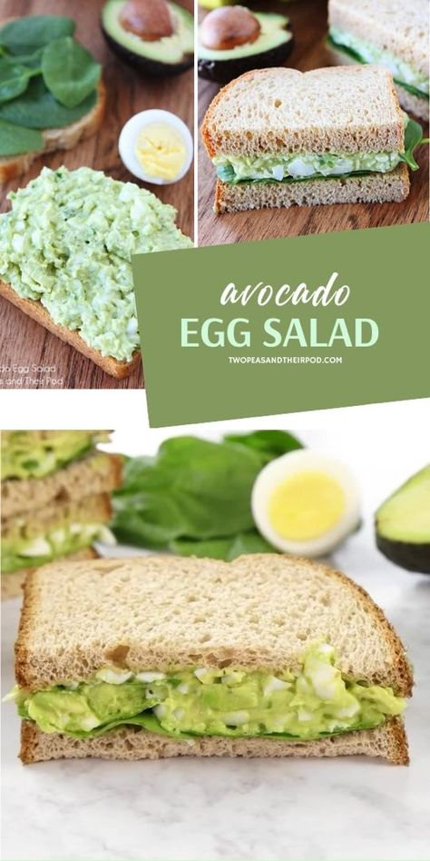 Avocado Egg Salad is an Easter food idea you can enjoy any time of the day! You can use leftover hard-boiled eggs in this easy and delicious Easter recipe. The crowd will love this healthier version of the traditional egg salad! Pin this for later! Healthy Egg Salad Recipe, Creative Egg Recipes, Avocado Egg Recipes, Egg Salad Recipe Healthy, Healthy Egg Salad, Best Egg Salad Recipe, Salad Avocado, Easy Egg Salad, Sandwich Wrap