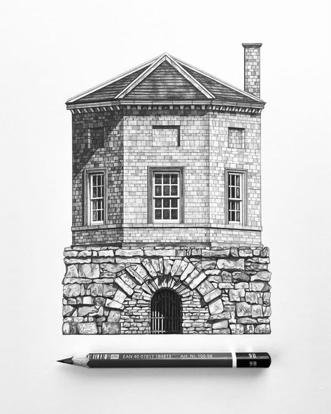 Traditional Architecture Pencil Drawing Minty Sainsbury, Drawing White On Black, Thibaud Herem, Simple Arts, House Traditional, Fruit Art Drawings, Inspiring Architecture, Small Sketchbook, Architectural Illustration