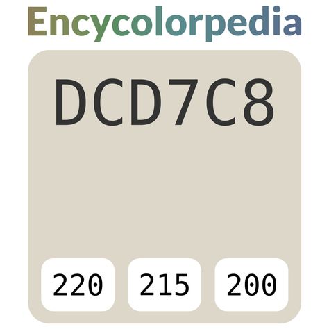 Wattyl Graceful White / A7W / #dcd7c8 Hex Color Code Behr Gravelstone, Cloverdale Paint, Dulux Australia, Pittsburgh Paint, Elephants Breath, Porter Paint, Kelly Moore, Valspar Paint, Hex Color