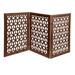 AKC Wooden Carved Pet Gate | Wayfair Free Standing Pet Gate, Freestanding Dog Gate, Wooden Pet Gate, Freestanding Pet Gate, Dog Gates, Pet Gates, Wooden Gate, Black Interior Doors, Tallest Dog