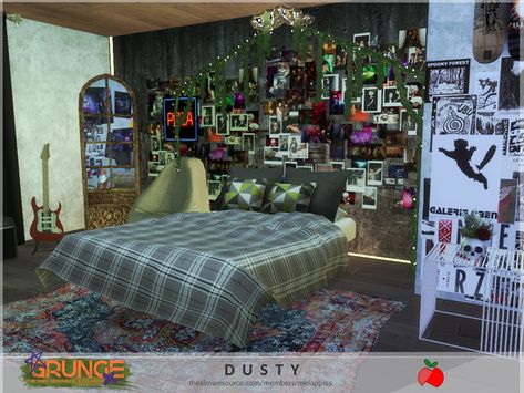 The Sims Resource - GRUNGE Dusty bedroom Sims 4 Grunge Clutter, Sims 4 Cc Grunge Bedroom, Sims 4 Grunge Room Cc, Sims 4 Dressing Room Cc, Sims 4 Grunge Furniture, Sims 4 Alternative Cc Furniture, Sims 4 Alpha Build Cc, Ts4 Wall Cc, The Sims Resource Decor