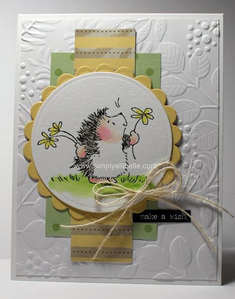 Hedgehog Cards Ideas, Hedgehog Happiness Stampin Up Cards, Hedgehog Cards Handmade, Hedgehog Cards, Craft Challenge, Happy Hedgehog, Hedgehog Birthday, Penny Black Cards, Projets Cricut