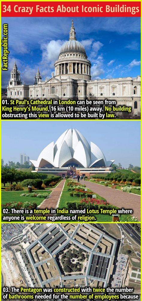 didyouknow interesting fascinating bizarre rare crazy weird building Funny Reviews, Weird Places, London Cathedral, Fact Republic, St Paul's Cathedral, St Pauls Cathedral, Unbelievable Facts, Iconic Buildings, Random Facts