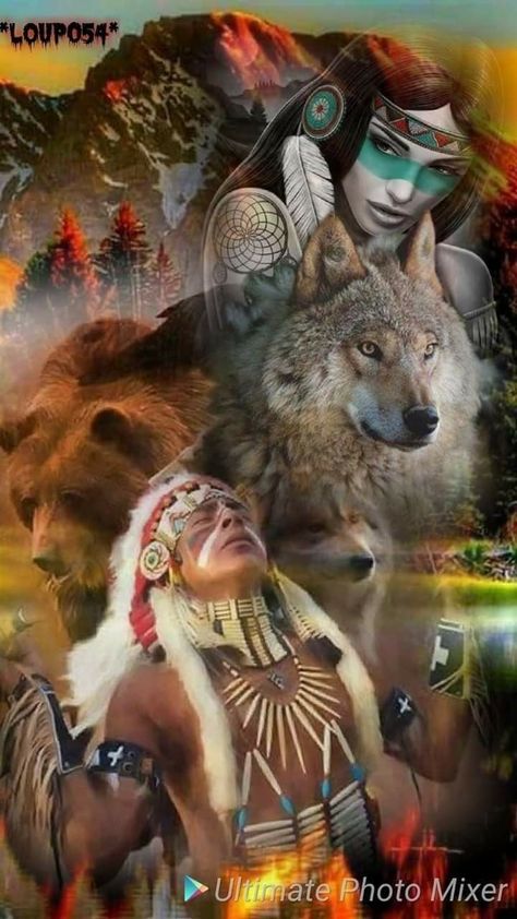 Native American Wolf Art, Native American Wallpaper, Lup Singuratic, Indian Wolf, Native American Drawing, American Indian Artwork, Native American Spirituality, Native American Tattoo, Wild Animal Wallpaper