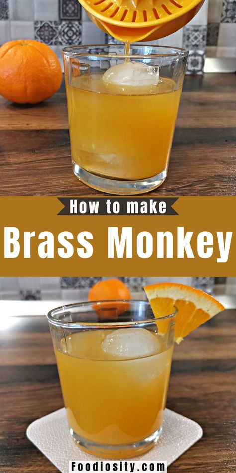 Brass Monkey Drink, Monkey Cocktail, Rum Punch Recipes, Most Popular Cocktails, Brass Monkey, Clam Recipes, Rum Punch, Festive Drinks, Cocktail Recipes Easy