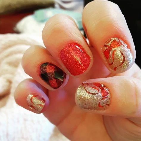 Winter bow-mance, Crantastic and Plaid about you Bows Nails, Color Street, Class Ring, Nail Colors, Plaid, Nails, Beauty, Color