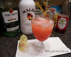 Banana Liqueur, Grenadine Syrup, Malibu Coconut, Bahama Mama, White Rum, Pretty Drinks, Coconut Rum, Adult Beverages, Bacardi