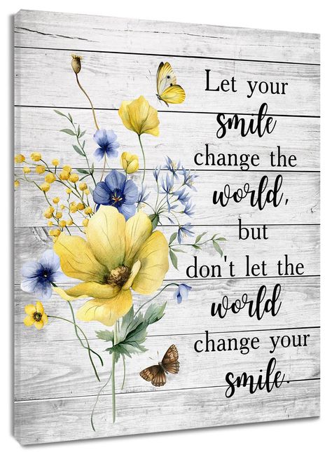 Living Room Blue And Yellow, Diy Canvas Art Quotes, Grandkids Quotes, Corridor Office, Entrance Corridor, Bee Quotes, Wall Art Butterfly, Living Room Blue, Rustic Painting