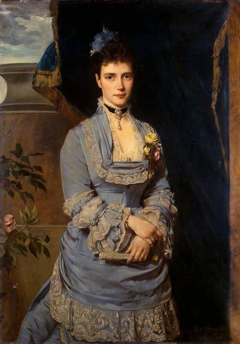 Portrait of Grand Duchess Maria Feodorovna (1847-1928) by Heinrich von Angeli (1840-1925), circa 1874, Collection of the Hermitage Maria Feodorovna, 1870s Fashion, Alexandra Feodorovna, Queen Alexandra, Romanov Dynasty, Tsar Nicholas Ii, Hermitage Museum, Russian History, Grand Duke