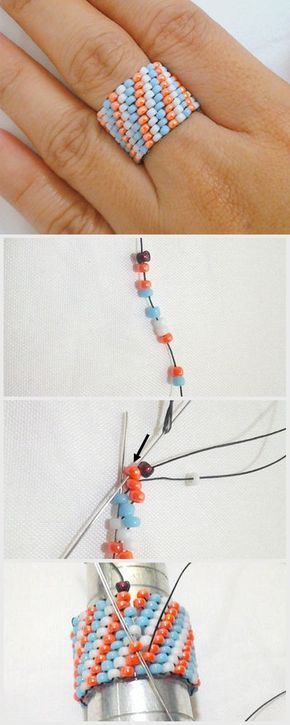 Seed Bead Tutorials, Seed Bead Bracelet Patterns, Seed Bead Projects, Art Perle, Beaded Necklace Patterns, Beaded Bracelets Tutorial, Seed Bead Patterns, Bead Weaving Patterns, Beading Techniques