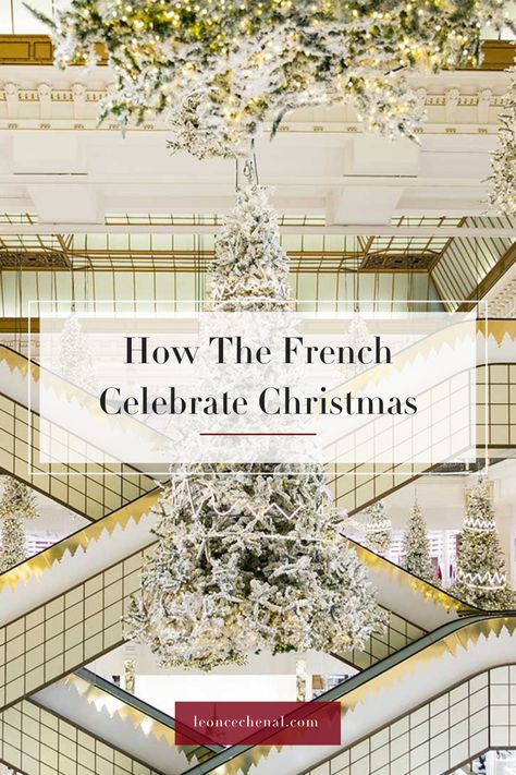 Parisian Christmas Decor, French Christmas Food, French Christmas Traditions, French Christmas Tree, Christmas In France, Christmas Chandelier Decor, French Christmas Decor, Christmas Party Menu, Christmas Queen