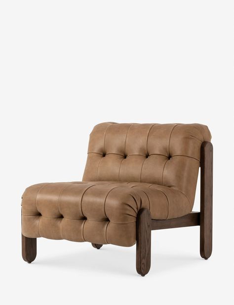 Cantor Leather Accent Chair Grace Liu, Dads Office, Bar Lounge Design, Mcm Chair, Chair Designs, Tufted Leather, Leather Accent Chair, Leather Lounge Chair, Outdoor Furniture Collections