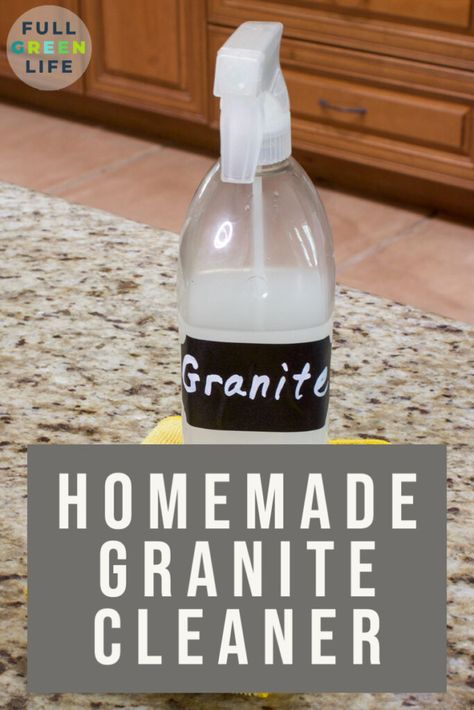 Granite Polish Diy, Diy Marble Cleaner, Granite Cleaner Diy Countertops, How To Clean White Granite Countertops, Homemade Granite Countertop Cleaner, How To Make Granite Shine Again, Granite Countertop Cleaner Diy, How To Care For Granite Countertops, Best Cleaner For Granite Countertops