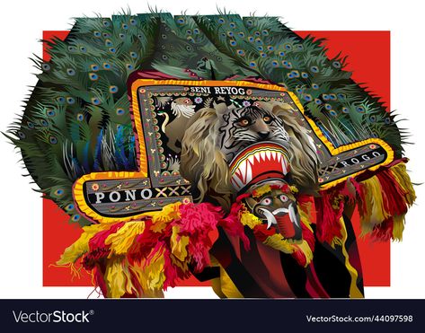 Reog Ponorogo Art, 3d Art, High Res, Art Digital, Png Images, Adobe Illustrator, Vector Art, Stock Illustration, Vector Free