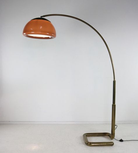 Listed on VNTG.com: German design large arc floor lamp for Cosack, 1970s | #vntg #vintage Mid Century Lamps Floor, Floor Arch Lamp, Floor Lamp Mid Century Modern, Midcentury Floor Lamps, Mcm Floor Lamp, Arc Lamp Living Room, Floor Arc Lamp, Midcentury Contemporary, Midcentury Lamps