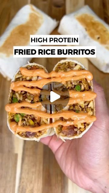 High Protein | Low Calorie on Instagram: "High Protein & Low Calorie Fried Rice Burrito!💪🔥By @jalalsamfit 

Macros per burrito (can make 2-3 burritos total)

470 calories / 43g protein / 34g carbs / 18g fat

INGREDIENTS

For the chicken:

300g raw chicken breast cut into cubes
1 tsp paprika
1 tsp garlic powder
1 tsp black pepper
1.5 tbsp dark soy sauce (Brand: Lee Kum Kee)

for the fried rice:

1 tsp olive oil
130g mixed veg (carrot, peas, sweetcorn)
2 eggs
170g cooked rice (leftover rice works best)
1 tbsp soy sauce
1 tbsp oyster sauce (Brand: Sainsbury’s)
1 tsp sesame oil (Brand: Lee Kum Kee)
Cooked chicken

Spicy lemon mayo (only using 10-15g per burrito) :

20g light mayo (Brand: Hellmann’s)
10g sriracha
Squeeze of lemon juice

For the burrito:

Low calorie tortilla wrap (Brand: Miss Fried Rice Burrito, Chicken Rice Wraps, Cheesy Chicken And Rice Burritos, Chicken Wrap Low Calorie, Low Calorie Fried Rice, Healthy Chicken Burrito Wrap, High Protein Spicy Chicken Wrap, Low Calorie Tortilla, Rice Burrito