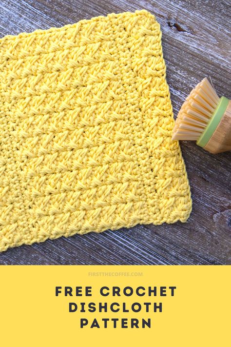 New Free Crochet Dishcloth Pattern Suzette Stitch Crochet Dishcloth, Crochet Washcloth Free Pattern, Crochet Dish Cloth Free Pattern, Crochet Washcloth Free, Crochet Pot Holders Free Pattern, Dishcloth Patterns Free, Crochet Scrubbies, Crochet Washcloth Pattern, Crochet Potholder Patterns