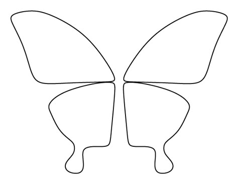 Butterfly wings pattern. Use the printable outline for crafts, creating stencils, scrapbooking, and more. Free PDF template to download and print at http://patternuniverse.com/download/butterfly-wings-pattern/ Butterfly Wing Stencil, Moth Wing Template, Butterfly Wing Outline, Butterfly Wings Printable, Butterfly Wings Outline, Butterfly Wing Template Free Printable, Butterfly Wings Template, How To Make Butterfly Wings, Butterfly Patterns Printable Templates