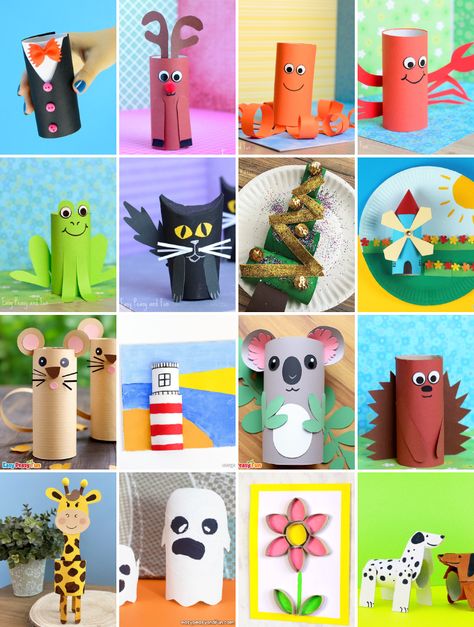 Toilet Paper Roll Crafts Animals, Loo Roll Craft, Tp Roll Crafts For Kids, Loo Roll Crafts, Art With Toilet Paper Rolls, Toilet Roll Animals, Toilet Paper Roll Crafts For Kids Easy, Toilet Paper Roll Birds, Paper Toilet Roll Crafts