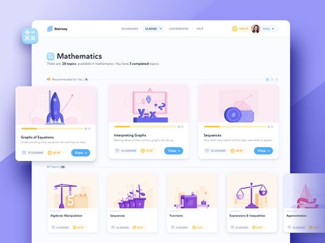 Online Math Class by Yummygum | Dribbble Course Web, Web Dashboard, Desain Ui, Ux Design Inspiration, Online Tests, User Experience Design, Class Design, Dashboard Design, Ui Design Inspiration