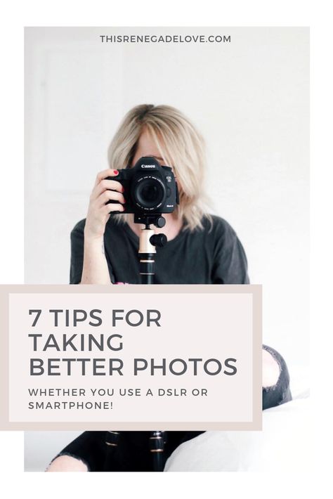 Up your photography game with these 7 tips for taking better photos for your blog, biz and social media. Social Media Pictures, Wonder Women, Photography Games, Take Better Photos, Blogging Advice, Blog Instagram, Photoshop Cs6, Branding Photos, Photography Tutorials