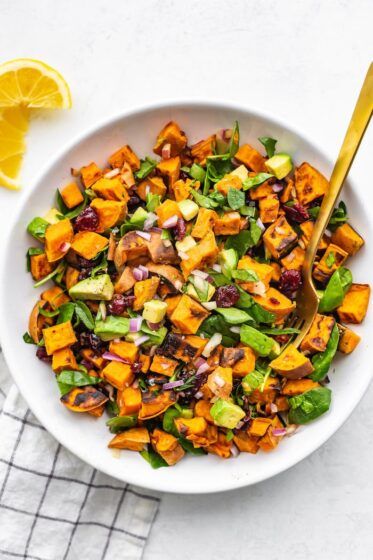 Sides Recipes - Eating Bird Food Roasted Sweet Potato Salad, Broccoli Salad With Raisins, Paleo Soups, Zesty Salad, Eating Bird Food, Sweet Potato Salad, Clean Eating Salads, Sweet Potato Spinach, Baked Chicken Tenders