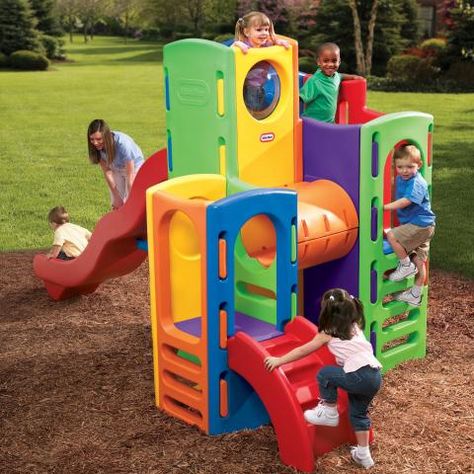 Little Tikes Climbers and Slides Daycare Playground, Toddler Playground, Kids Backyard Playground, Climbing Tower, Toddler Climbing, Backyard Kids Play Area, Playground Areas, Kids Indoor Playground, Diy Playground