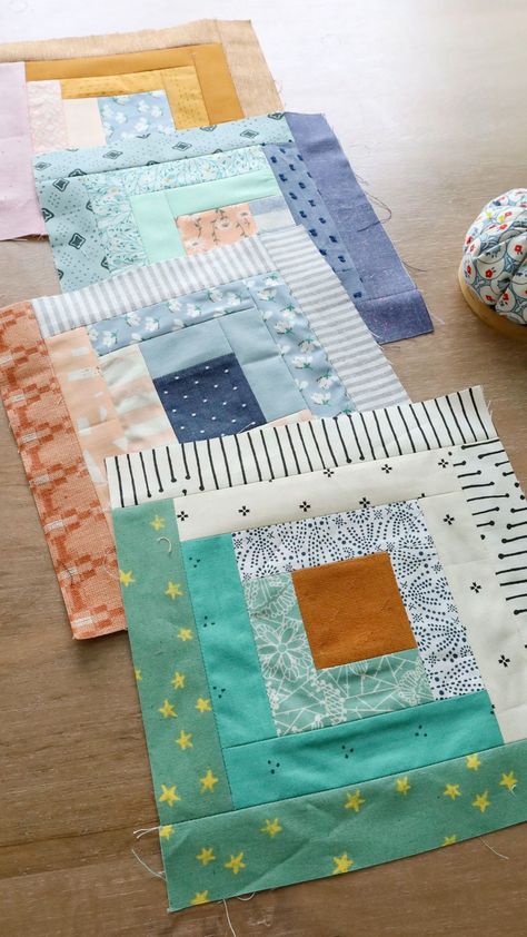 Log Quilt Patterns, Jellyroll Log Cabin Quilts Patterns Free, Scrappy Log Cabin Quilts Free Pattern, Jelly Roll Log Cabin Quilt Free Pattern, Scrappy Baby Quilts, Log Cabin Quilt Blocks Free Pattern, Scrappy Log Cabin Quilts, Make A Lanyard, Cabin Quilt Block