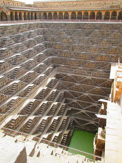 Chand Baori is maybe one of the most famous and most spectacular step-wells situated in the village of Abhaneri, Rajasthan, India. Chand Baori, Indian Architecture, Rajasthan India, Ancient Architecture, Incredible India, India Travel, Luxor, Amazing Architecture, The Village