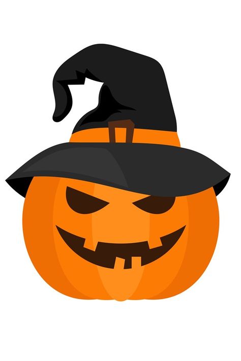 Halloween pumpkin with witch hat vector #pumpkin #black #halloween #hat #holiday #witch #white #isolated #decoration #autumn Pumpkin With Witch Hat, Pumpkin Topper, Dekorasi Halloween, Pumpkin Tattoo, Witch Drawing, Fall Rock, Vector Graphics Illustrations, Halloween Craft Projects, Pumpkin Illustration