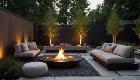 High End Landscaping Design, No Grass Backyard Ideas, Grass Backyard Ideas, Modern Backyard Ideas, Grass Backyard, Garden Landscaping Ideas, Zen Rock Garden, Patio Design Ideas, Backyard Seating Area