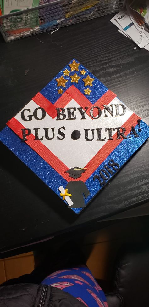 My Hero Academia Graduation Cap! My Hero Academia Graduation, Graduation Cap Decoration Nursing, Education Graduation Cap, Creative Graduation Caps, College Grad Cap Ideas, Grad Cap Decorated, Graduation Cap Decoration Diy, Cap Graduation, High School Graduation Cap