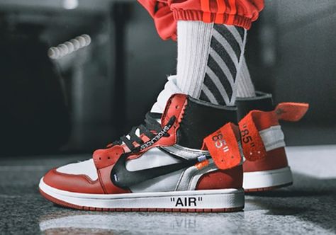 Off White Air-Jordan 1 Chicago | 8&9 Clothing Co. Jordan 1 Off White Chicago, Air Jordan 1 High Chicago, Jordan 1 High Chicago, Jordan 1 Off White, Nike Air Jordan 1 High, Track Shoes, Discount Nikes, Streetwear Sneakers, Nike Free Shoes