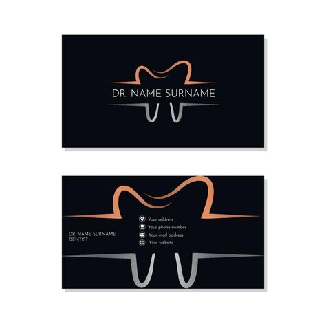 Dentist Card Design, Dental Visiting Cards Design, Dentist Business Card, Teeth Logo Design, Dentist Logo Ideas, Dental Logo Dentists, Dental Doctor, Dental Business Cards, Dental Wallpaper