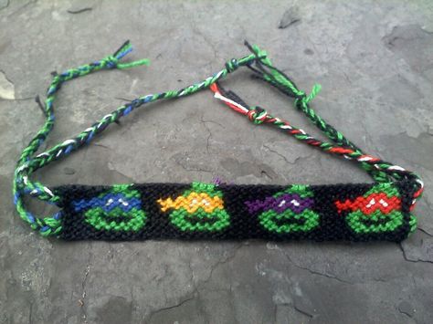 Ninja Turtle Bracelet Ninja Turtle Bracelet, Turtle Friendship Bracelet, Turtle Bracelet, Ninja Turtle, Streetwear Fashion Women, Ninja Turtles, Friendship Bracelet, Embroidered Friendship Bracelet, Friendship Bracelets