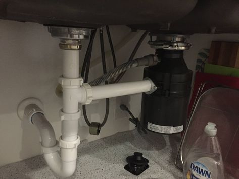 plumbing - Double sink with disposal - water shoots up when disposal runs - Home Improvement Stack Exchange Double Sink Plumbing, Sink Plumbing, Water Shoot, Stack Overflow, Garbage Disposal, Sink Drain, Double Sink, Right Side, Drain