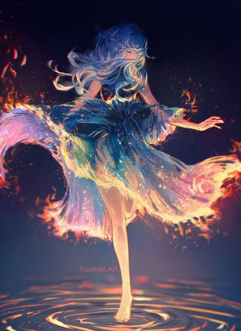 (1) Yuumei on X: "Starfire Dance ✨🔥🎇 https://t.co/Ag7lwM5HTH" / X Yuumei Art, Digital Art Photography, Large Art Prints, Fantasy Aesthetic, Art Archive, Dreamy Art, Girls Cartoon Art, Art Model, Beauty Art