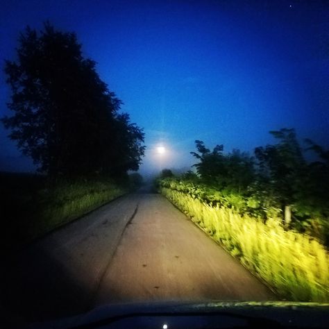 Country road at night. Greene co Pennsylvania Country Road At Night, Country Night, Road At Night, Graveyard Girl, Farm Field, Country Road, Graveyard, Country Living, Night Time