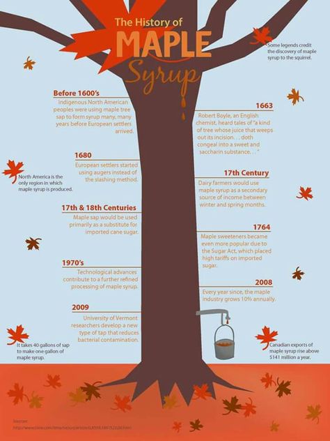 History of Maple in Canada Maple Sugaring Activities, Maple Syrup Taps, Maple Tapping, Maple Recipes, Maple Syrup Recipes, Tree Study, Sunday School Crafts For Kids, Sugar Shack, Timeline Infographic