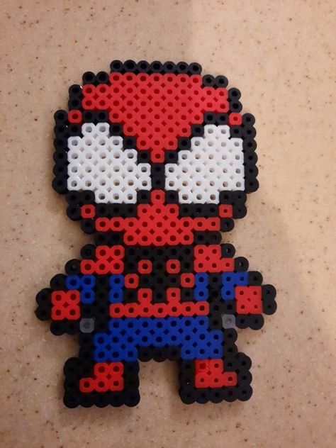 Spiderman Beads Pattern, Fuse Beads Spiderman, Perler Beads Ideas Spiderman, Avengers Perler Bead Patterns, Iron Beads Spiderman, Perler Beads Ideas Marvel, Spiderman Pearl Beads, Spiderman Perler Bead Patterns, Perler Bead Patterns Spiderman