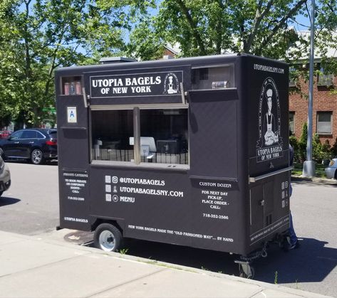 Bagel cart, bagel truck, food truck, food cart, Bagel Food Truck, Utopia Bagels, Mobile Bakery, Sandwich Catering, New York Bagel, New York Food, Corporate Catering, Concession Trailer, Food Cart