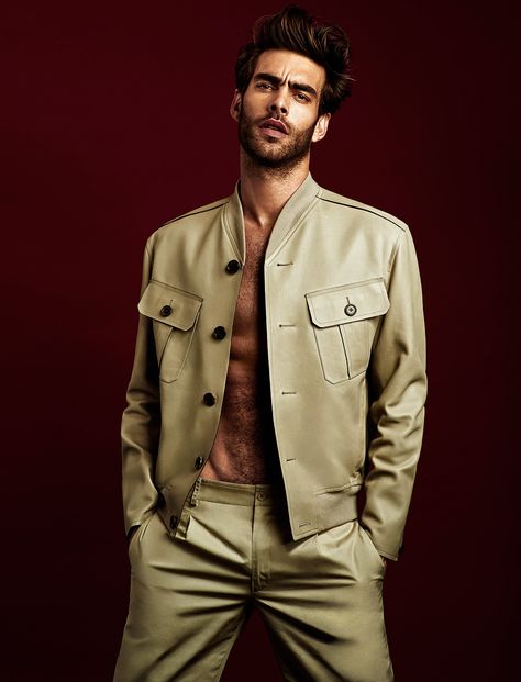 JON KORTAJARENA for L'OFFICIEL HOMMES THAILAND on Behance John Kortajarena, Wilfred Owen, Jon Kortajarena, Best Poses For Men, Most Beautiful Man, Poses For Men, Double Breasted Suit Jacket, Top Model, Military Jacket