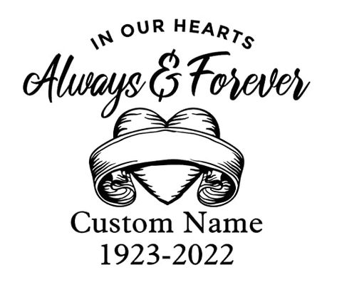 Memorial Messages, Window Graphic, Memorial Decals, In Loving Memory Quotes, Always Forever, Custom Memorial, Handmade Sticker, Cricut Projects Vinyl, Window Vinyl