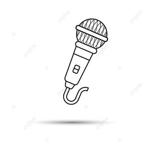 Mic Drawing, Microphone Drawing, Phone Drawing, Wing Drawing, Microphone Icon, Blue Microphones, Outline Images, Pixel Art Background, Drawing Png