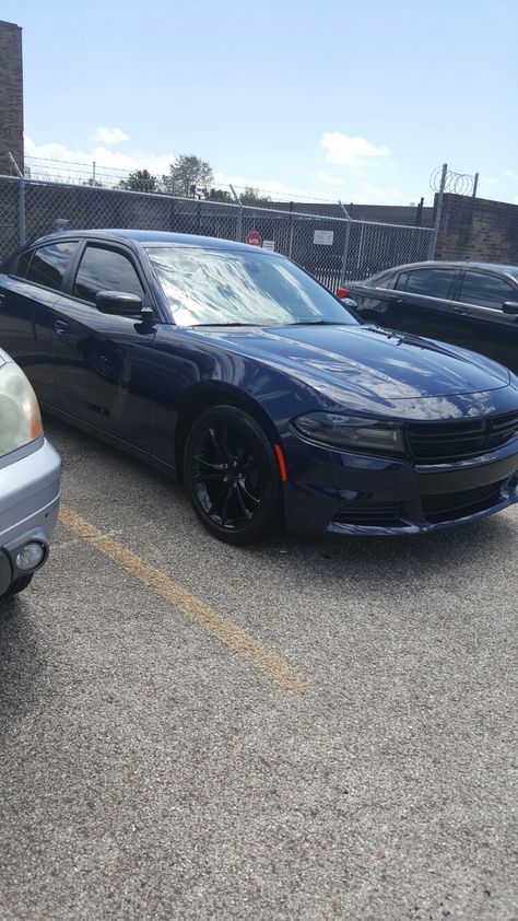 2016 Dodge Charger Jazzy Blue w/ blacktop package 2016 Dodge Charger, Blue Charger, 2018 Dodge Charger, Dodge Charger Rt, 2015 Dodge Charger, Car Stuff, Future Car, Black Excellence, Dream Car