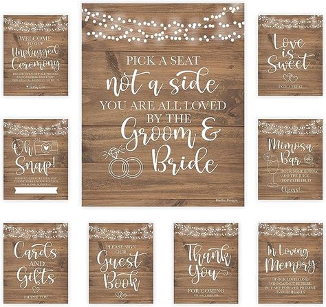 Dessert Table For Wedding, Wedding Signs For Ceremony, Wedding Gift Table Signs, Wedding Memory Table Sign, Table For Wedding, Rustic Wedding Signage, Love Is Sweet Sign, Unplugged Ceremony Sign, Wedding Ceremony Seating