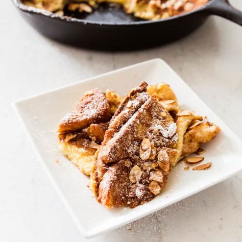 Cast Iron French Toast Casserole | America's Test Kitchen Sweet French Toast Recipe, Skillet French Toast, Sweet French Toast, Donut Toppings, Easy To Make Breakfast, Ideal Family, Cookie Toppings, Make French Toast, Toast Casserole