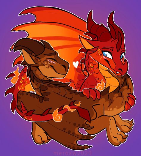 [WOF] Peril x Clay by meroaw on DeviantArt Wof Clay X Peril, Wof Qibli Fanart, Wings Of Fire Clay X Peril, Clay X Peril Wof, Clay X Peril, Clay Wof, Peril Wings Of Fire, Peril Wof, Dragon Poses