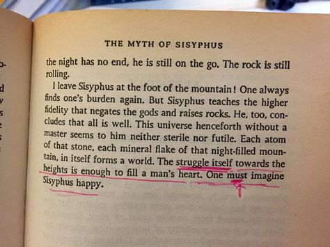 Albert Camus Book Quotes, The Myth Of Sisyphus Book, The Myth Of Sisyphus Quotes, Albert Camus Sisyphus, Albert Camus The Myth Of Sisyphus, Sysiphus The Myth, Sisyphus Quotes, Albert Camus Tattoo, Camus Tattoo