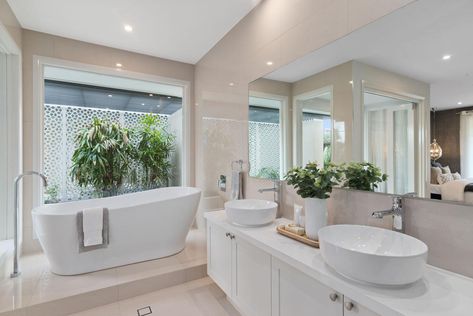 Metricon Homes Interiors, Denver Houses, Hampton Style Bathrooms, Metricon Homes, Coastal Luxury, Beach House Bathroom, Home Together, Interior Design Awards, Rainbow Room